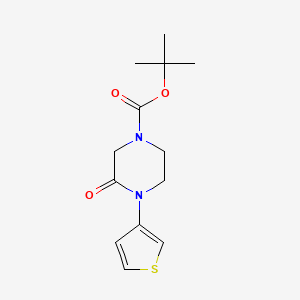 molecular formula C13H18N2O3S B8743206 tert-Butyl 3-oxo-4-(3-thienyl)piperazine-1-carboxylate 