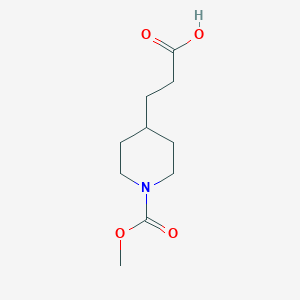 B8743217 4-Piperidinepropanoic acid, 1-(methoxycarbonyl)- CAS No. 157649-29-1