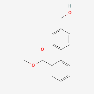 molecular formula C15H14O3 B8743221 Methyl 2-(4-hydroxymethylphenyl)benzoate 