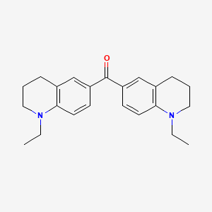 molecular formula C23H28N2O B8743231 Bis(1-ethyl-1,2,3,4-tetrahydroquinolin-6-yl) ketone CAS No. 80822-78-2