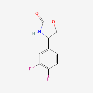 molecular formula C9H7F2NO2 B8743244 (+)-4-(3,4-Difluorophenyl)-oxazolidin-2-one CAS No. 225641-91-8