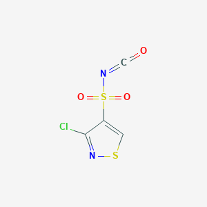 molecular formula C4HClN2O3S2 B8743328 3-Chloro-4-isothiazolesulfonyl isocyanate CAS No. 89502-18-1