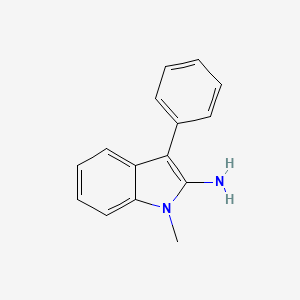 molecular formula C15H14N2 B8743353 1-Methyl-3-phenyl-1H-indol-2-amine CAS No. 58314-80-0