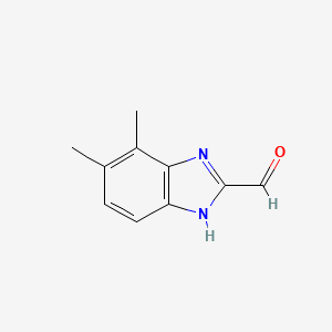 molecular formula C10H10N2O B8743360 4,5-Dimethyl-1H-benzo[d]imidazole-2-carbaldehyde 