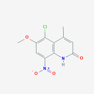 5-Chloro-6-methoxy-4-methyl-8-nitroquinolin-2(1H)-one