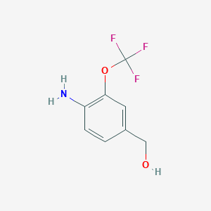 molecular formula C8H8F3NO2 B8743515 (4-Amino-3-(trifluoromethoxy)phenyl)methanol 