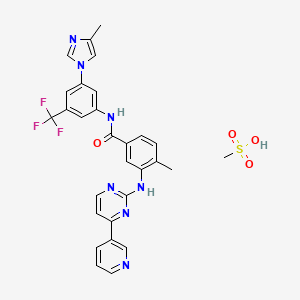 molecular formula C29H26F3N7O4S B8743570 4-methyl-N-(3-(4-methyl-1H-imidazol-1-yl)-5-(trifluoromethyl)phenyl)-3-((4-(pyridin-3-yl)pyrimidin-2-yl)amino)benzamide methanesulfonate 