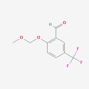 molecular formula C10H9F3O3 B8743606 2-(Methoxymethoxy)-5-(trifluoromethyl)benzaldehyde 