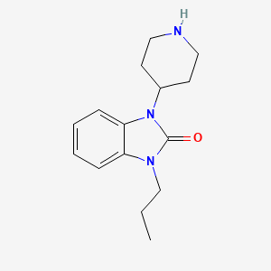molecular formula C15H21N3O B8743630 1-(Piperidin-4-yl)-3-propyl-1,3-dihydro-2H-benzimidazol-2-one CAS No. 182365-66-8