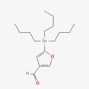 molecular formula C17H30O2Sn B8743643 2-(Tributylstannyl)furan-4-carboxaldehyde 