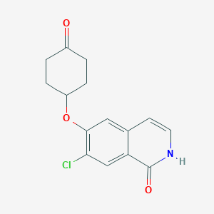 B8743682 7-Chloro-6-((4-oxocyclohexyl)oxy)isoquinolin-1(2H)-one CAS No. 923022-92-8