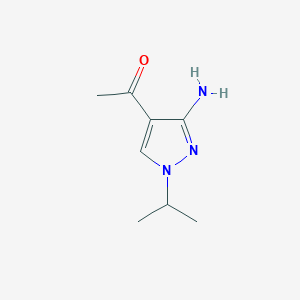 molecular formula C8H13N3O B8743724 1-(3-amino-1-isopropyl-1H-pyrazol-4-yl)ethanone 