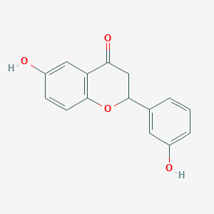 molecular formula C15H12O4 B8743762 6-Hydroxy-2-(3-hydroxyphenyl)chroman-4-one CAS No. 61429-74-1
