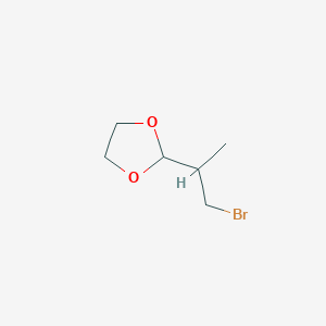molecular formula C6H11BrO2 B8743763 2-(1-Bromopropan-2-yl)-1,3-dioxolane 
