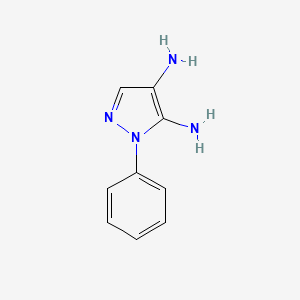 molecular formula C9H10N4 B8743790 2-phenyl-2H-pyrazole-3,4-diamine CAS No. 85561-52-0