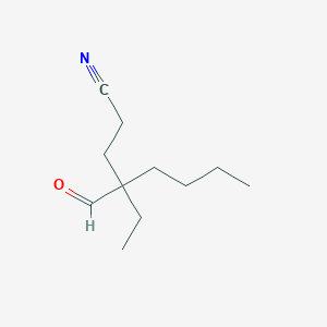 4-Ethyl-4-formyloctanenitrile