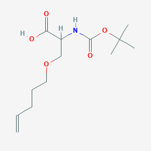 molecular formula C13H23NO5 B8743831 (S)-2-(tert-butoxycarbonylamino)-3-(pent-4-enyloxy)propanoic acid 