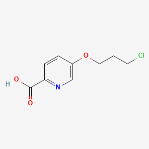 molecular formula C9H10ClNO3 B8743850 5-(3-Chloropropoxy)picolinic acid CAS No. 72133-20-1