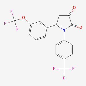 5-(3-(Trifluoromethoxy)phenyl)-1-(4-(trifluoromethyl)phenyl)pyrrolidine-2,3-dione