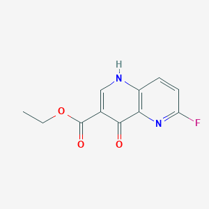 molecular formula C11H9FN2O3 B8743872 Ethyl-6-fluoro-4-hydroxy-[1,5]naphthyridine-3-carboxylate 