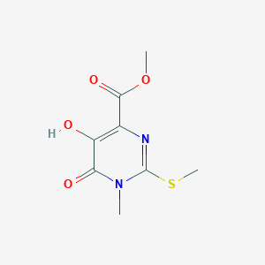 molecular formula C8H10N2O4S B8743889 Methyl 5-hydroxy-1-methyl-2-(methylthio)-6-oxo-1,6-dihydropyrimidine-4-carboxylate 