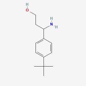 molecular formula C13H21NO B8743893 3-Amino-3-(4-(tert-butyl)phenyl)propan-1-ol 