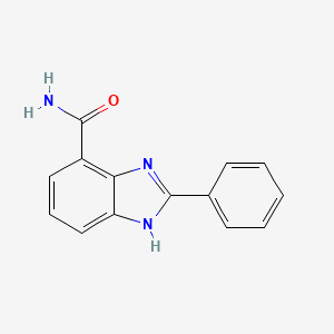 molecular formula C14H11N3O B8743895 2-Phenylbenzimidazole-4-carboxamide CAS No. 72470-44-1