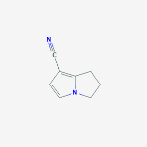 molecular formula C8H8N2 B8743906 2,3-dihydro-1H-pyrrolizine-7-carbonitrile 
