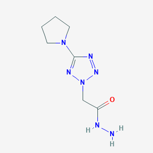 molecular formula C7H13N7O B8743922 2-[5-(1-pyrrolidinyl)-2H-tetrazol-2-yl]acetohydrazide 