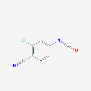 molecular formula C9H5ClN2O B8743923 2-Chloro-4-isocyanato-3-methylbenzonitrile 