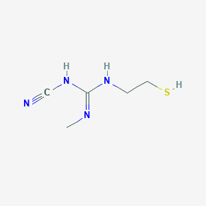 molecular formula C5H10N4S B8743938 N-Cyano-N'-(2-mercaptoethyl)-N''-methylguanidine CAS No. 61085-25-4