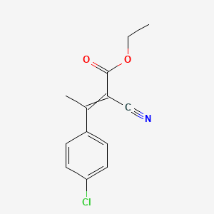 molecular formula C13H12ClNO2 B8743954 3-(4-Chlorophenyl)-2-cyano-but-2-enoic acid ethyl ester 