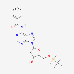 molecular formula C23H31N5O4Si B8743998 N-[9-[5-[[tert-butyl(dimethyl)silyl]oxymethyl]-4-hydroxyoxolan-2-yl]purin-6-yl]benzamide 