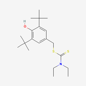 molecular formula C20H33NOS2 B8744004 3,5-Di-tert-butyl-4-hydroxybenzyl diethylcarbamodithioate 