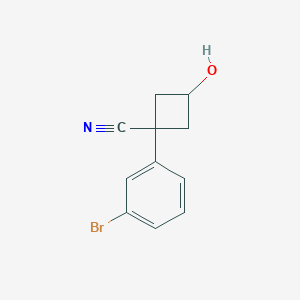 molecular formula C11H10BrNO B8744033 1-(3-bromophenyl)-3-hydroxyCyclobutanecarbonitrile 