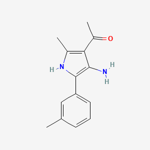 Ethanone, 1-(4-amino-2-methyl-5-(3-methylphenyl)-1H-pyrrol-3-YL)-