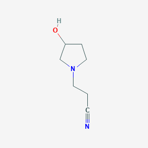 molecular formula C7H12N2O B8744062 3-(3-Hydroxypyrrolidin-1-yl)propanenitrile 