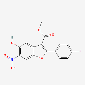 molecular formula C16H10FNO6 B8744074 Methyl 2-(4-fluorophenyl)-5-hydroxy-6-nitro-1-benzofuran-3-carboxylate 