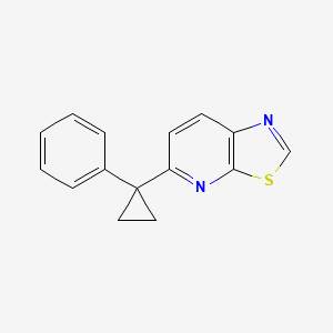 molecular formula C15H12N2S B8744093 5-(1-Phenylcyclopropyl)thiazolo[5,4-b]pyridine 