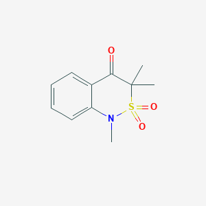 molecular formula C11H13NO3S B8744098 1,3,3-Trimethyl-1H-benzo[c][1,2]thiazin-4(3H)-one 2,2-dioxide 