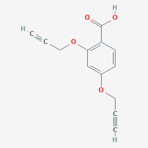 molecular formula C13H10O4 B8744144 2,4-Bis[(prop-2-yn-1-yl)oxy]benzoic acid CAS No. 85607-75-6