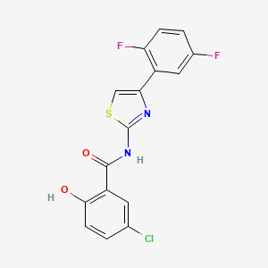molecular formula C16H9ClF2N2O2S B8744219 5-Chloro-N-[4-(2,5-difluorophenyl)-1,3-thiazol-2-yl]-2-hydroxybenzamide CAS No. 634186-97-3