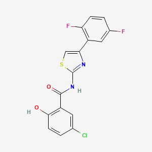 5-Chloro-N-[4-(2,5-difluorophenyl)-1,3-thiazol-2-yl]-2-hydroxybenzamide