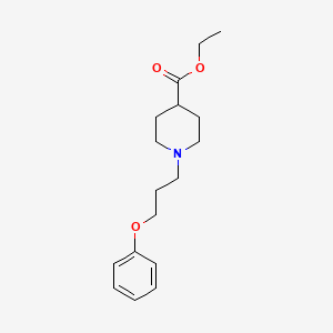 molecular formula C17H25NO3 B8744251 Ethyl 1-(3-phenoxypropyl)piperidine-4-carboxylate 