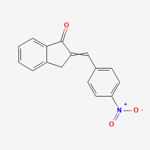 molecular formula C16H11NO3 B8744273 2-(4-Nitrobenzylidene)indan-1-one CAS No. 61661-17-4