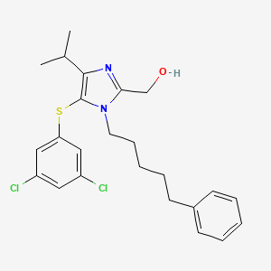 B8744278 1H-Imidazole-2-methanol, 5-((3,5-dichlorophenyl)thio)-4-(1-methylethyl)-1-(5-phenylpentyl)- CAS No. 178980-17-1