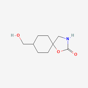molecular formula C9H15NO3 B8744351 8-(Hydroxymethyl)-1-oxa-3-azaspiro[4.5]decan-2-one 