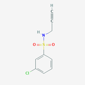 molecular formula C9H8ClNO2S B8744361 3-Chloro-N-(prop-2-yn-1-yl)benzene-1-sulfonamide CAS No. 99288-99-0