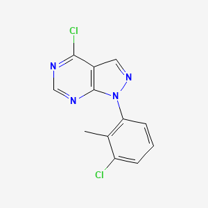 molecular formula C12H8Cl2N4 B8744385 4-chloro-1-(3-chloro-2-methylphenyl)-1H-pyrazolo[3,4-d]pyrimidine 