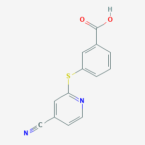 3-[(4-Cyanopyridin-2-YL)sulfanyl]benzoic acid